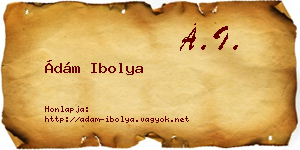 Ádám Ibolya névjegykártya