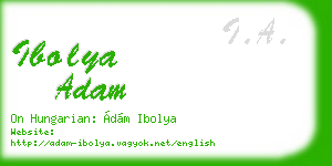 ibolya adam business card