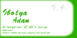 ibolya adam business card